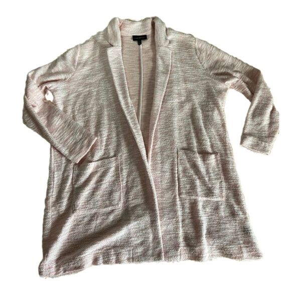 Lane Bryant petal pink open front collared cardigan jacket - Picture 2 of 10